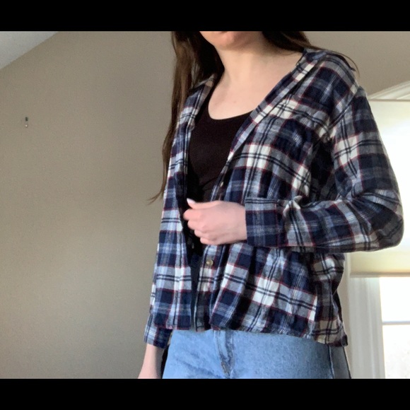 red, white, + blue brandy melville flannel - Picture 1 of 3